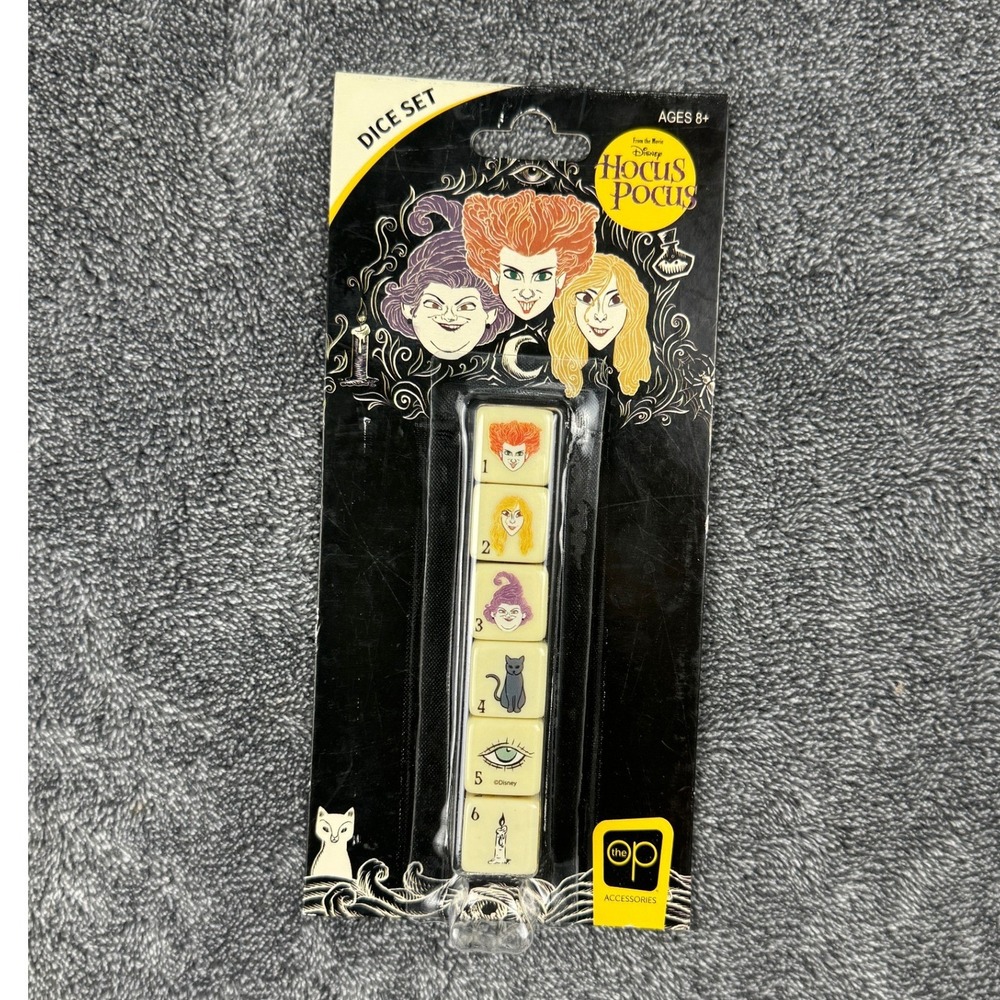 Disney Hocus Pocus Dice Set The Op USAopoly Sanderson‎ Sisters Binx 700304155245